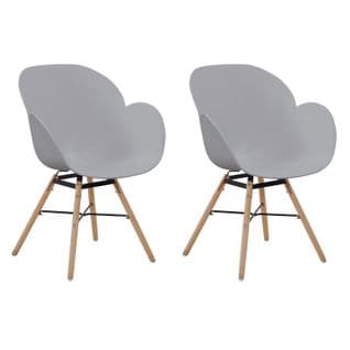 Lot De 2 Chaises Design "amalia" 83cm Gris