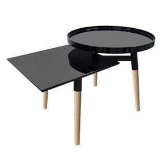 Table D'appoint Design "butler" 77cm Noir