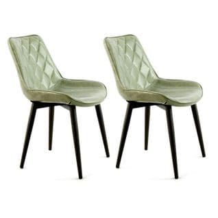 Lot De 2 Chaises Design "cecil" 81cm Vert Clair