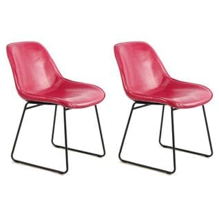 Lot De 2 Chaises Design "cora" 81cm Rose