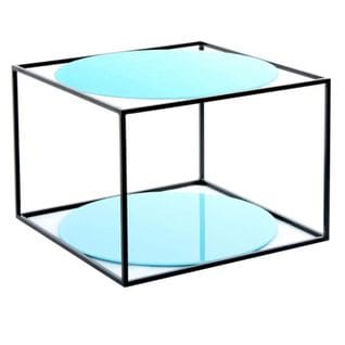 Table D'appoint Design "cody" 50cm Bleu et Noir