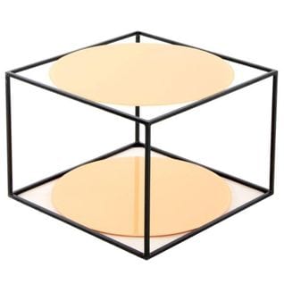 Table D'appoint Design "cody" 50cm Orange et Noir