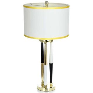 Lampe à Poser Design "paralla" 76cm Blanc et Or
