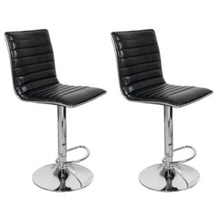 Lot De 2 Chaises De Bar "midnight" 116cm Noir