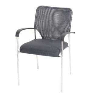 Lot De 12 Chaises De Conférence Tulsa Empilable Tissu Gris