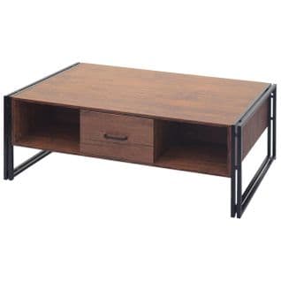 Table Basse Hwc-a27b 150x60x45 cm Mvg-certifié Métal Aspect Chêne Sauvage