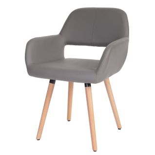 Chaise De Salle à Manger Altena Ii, Fauteuil ~ Similicuir, Taupe