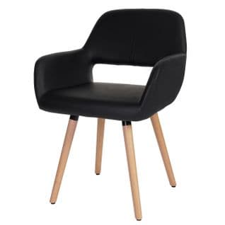 6x Chaise De Salle à Manger Altena Ii, Fauteuil ~ Similicuir, Noir