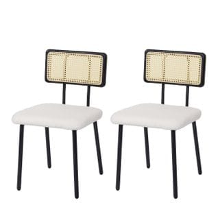 Lot de 2 chaises de salle à manger HWC-K88 blanc