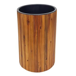 Jardinière Hwc-l24 Ronde 50x34cm Outdoor Bois D'acacia Certifié Mvg, Marron