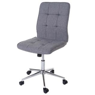 Fauteuil De Bureau Newcastle, Fauteuil Pivotant, Fauteuil De Travail, Tissu ~ Gris