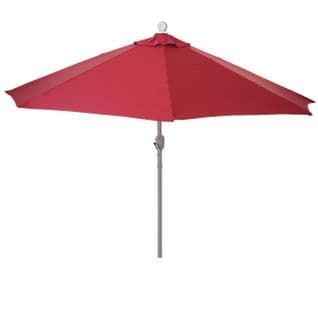 Demi-parasol En Aluminium Parla, Uv 50+ ~ 300cm Bordeaux Sans Pied