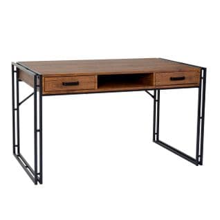 Bureau Dohna, Table D'ordinateur, 121x70 cm, Structure 3d ~ Aspect Chêne Sauvage