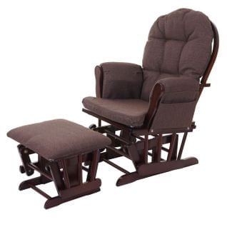 Fauteuil De Relaxation Hwc-c76 Avec Repose-pied Tissu Mahagony