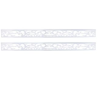 2x Panneau De Décoration Pour Pare-vue En Wpc Sarthe, 16x177 Blanc