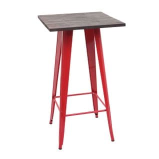 Table Haute Hwc-a73 Métal 107x60x60cm Rouge