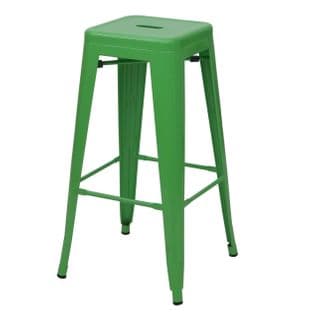 Tabouret De Bar Hwc-a73, Pour Comptoir, Métal, Style Industriel, Empilable ~ Vert