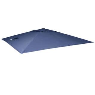 Revêtement Pour Parasol De Luxe Hwc-a96, 3,5x3,5m (ø4,95m) Polyester 4kg ~ Bleu