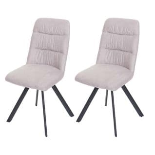 Lot De 2 Chaises De Salle à Manger Hwc-j69 Velours Crème-beige