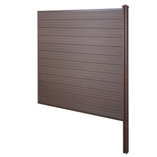 Brise-vue En Wpc Sarthe, Poteaux En Wpc ~ Extension, 188cm Marron