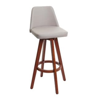 Tabouret De Bar Hwc-c43, Tabouret De Bar, Bois Simili Cuir Pivotant ~ Taupe