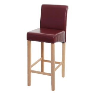 Tabouret De Bar Hwc-c33 Crème Pieds Clairs Similicuir