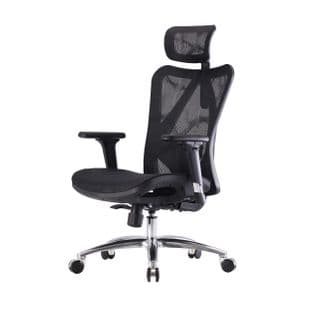 Chaise De Bureau Hwc-j87 Accoudoir Ergonomique Réglable, Charge Max. 150 Kg Noir