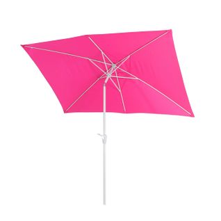 Parasol N23, 2x3m Rectangulaire Inclinable, Polyester/aluminium 4,5kg ~ Rose