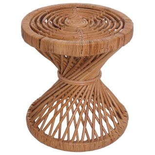 Table D'appoint Hwc-m31 Ronde 43x38x38cm Rotin Kubu Naturel