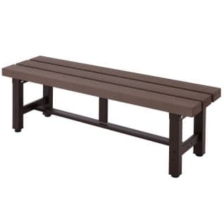 Banc De Jardin Alu Hwc-k60 Résistant Aux Intempéries Wpc 120cm, Brun