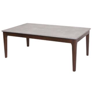 Table Basse Hwc-m55 46x120x70cm Aspect Béton Pieds Marron