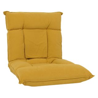 Fauteuil De Sol Hwc-n44 Piètement Stable Velours Jaune