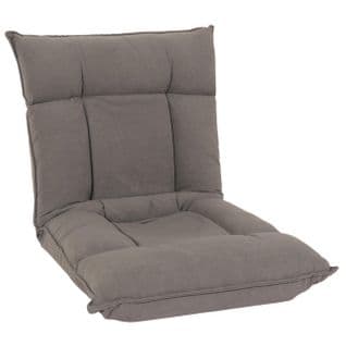 Fauteuil De Sol Hwc-n44 Piètement Stable Velours Gris Foncé