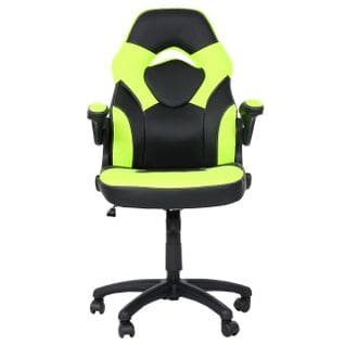 Chaise De Bureau Hwc-k13 Similicuir Noir Vert