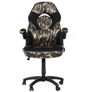 Chaise De Bureau Hwc-k13 Ergonomique Similicuir Camouflage Noir