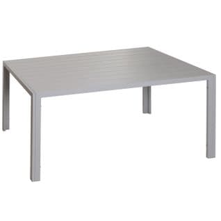 Table De Jardin En Aluminium Hwc-n40 Résistant Aux Intempéries 140x80cm Gris Clair