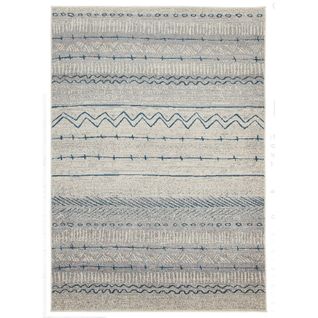 Tapis De Salon Spirit En Polypropylène - Bleu - 60x120 Cm