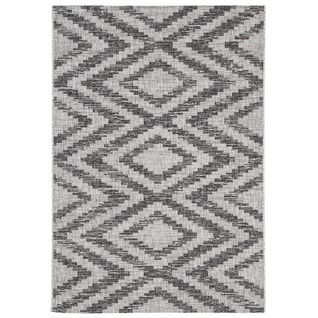 Tapis Intérieur Extérieur Etno En Polypropylène - Gris Anthracite - 160x230 Cm