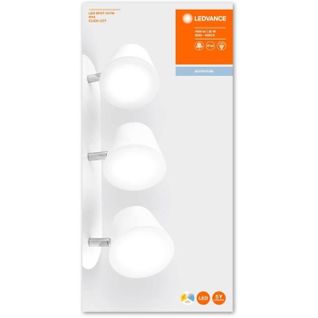 Spot LED Applique Triple - 3 X 7w - Ip44 - Blanc - Chaud/froid