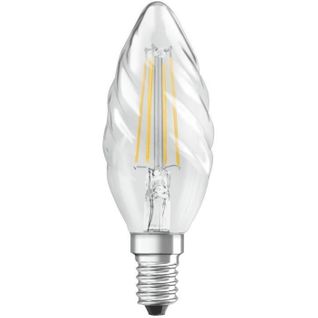 Ampoule LED Flamme Torsadée Clair Filament - 4 W = 40 W - E14 - Blanc Chaud