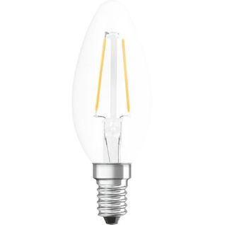 Ampoule LED Flamme Clair Filament - 2,5 W = 25 W - E14 - Blanc Chaud