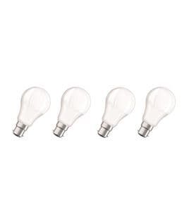 Lot De 4 Ampoules LED B22 Standard Dépolie 9 W Équivalent A 60 W Blanc Chaud