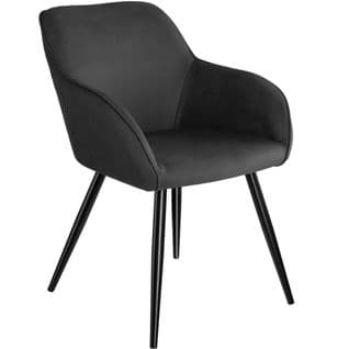 Chaise Marilyn Tissu  - Anthracite-noir