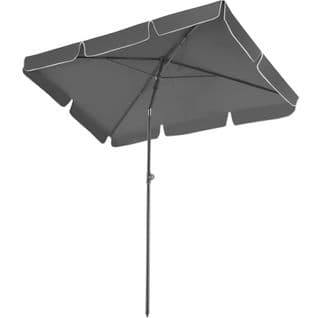 Parasol Vanessa 200 X 125 Cm Réglable En Hauteur Et Inclinable - Gris