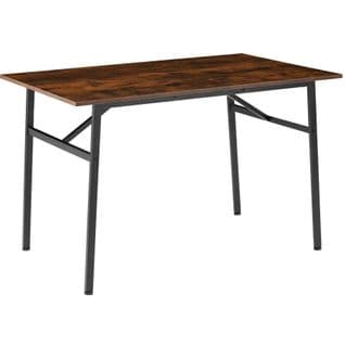 Table De Salle à Manger Industrielle Swansea 120x75x76cm - Bois Foncé Industriel, Rustique