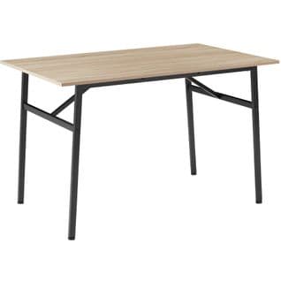 Table De Salle à Manger Industrielle Swansea 120x75x76cm - Bois Clair Industriel, Chêne Sonoma