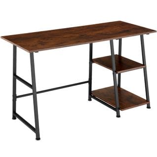 Table De Bureau Paisley 120x50x73,5cm - Bois Foncé Industriel, Rustique