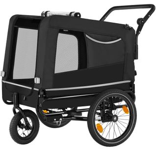 Remorque Vélo Pour Chien Woofrider Multifonction, Pliable, Jusqu'à 40kg - Noir