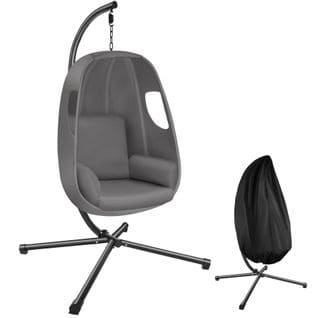 Fauteuil Suspendu Anika Avec Support Et Coussin 160kg - Gris Anthracite