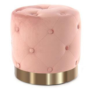 Pouf Rond Design "piano" 40cm Rose